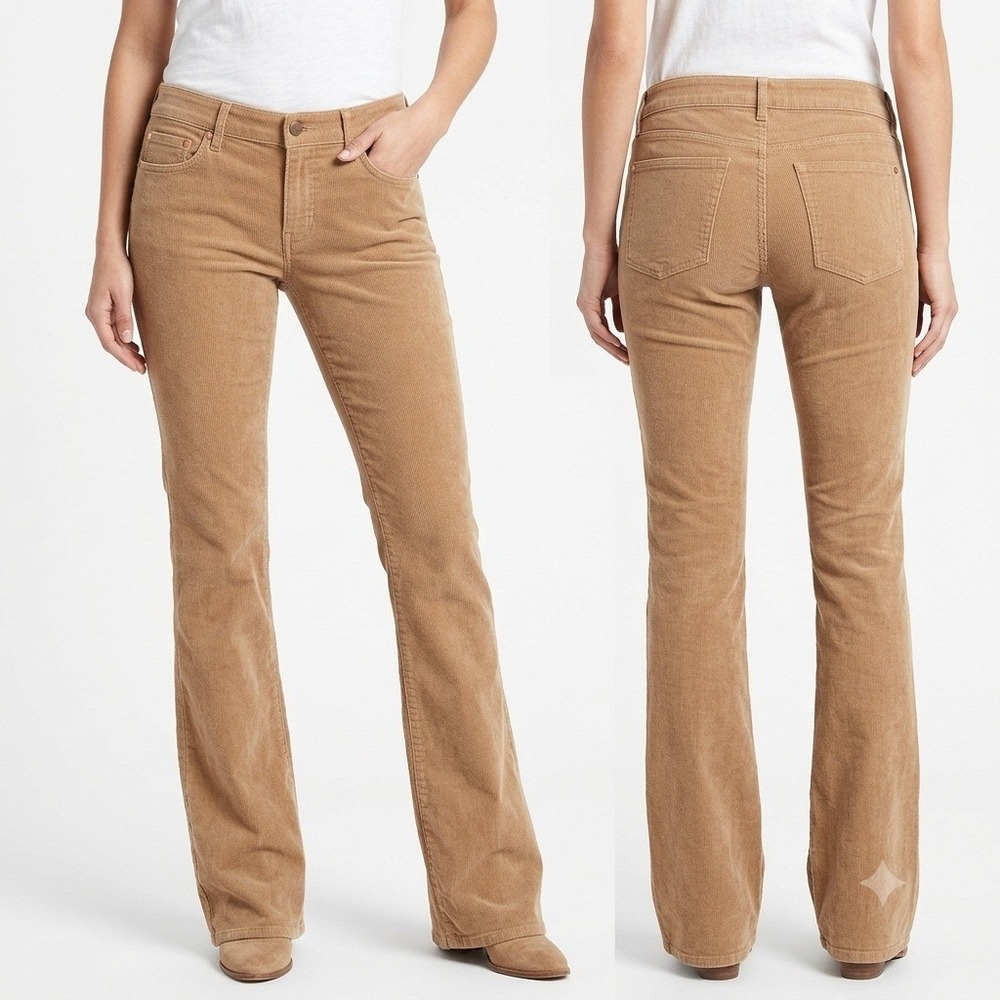 Gap‎ 1969 Pants Womens 33 16 Tall Perfect Boot Corduroy Pants Tan Camel Bootcut